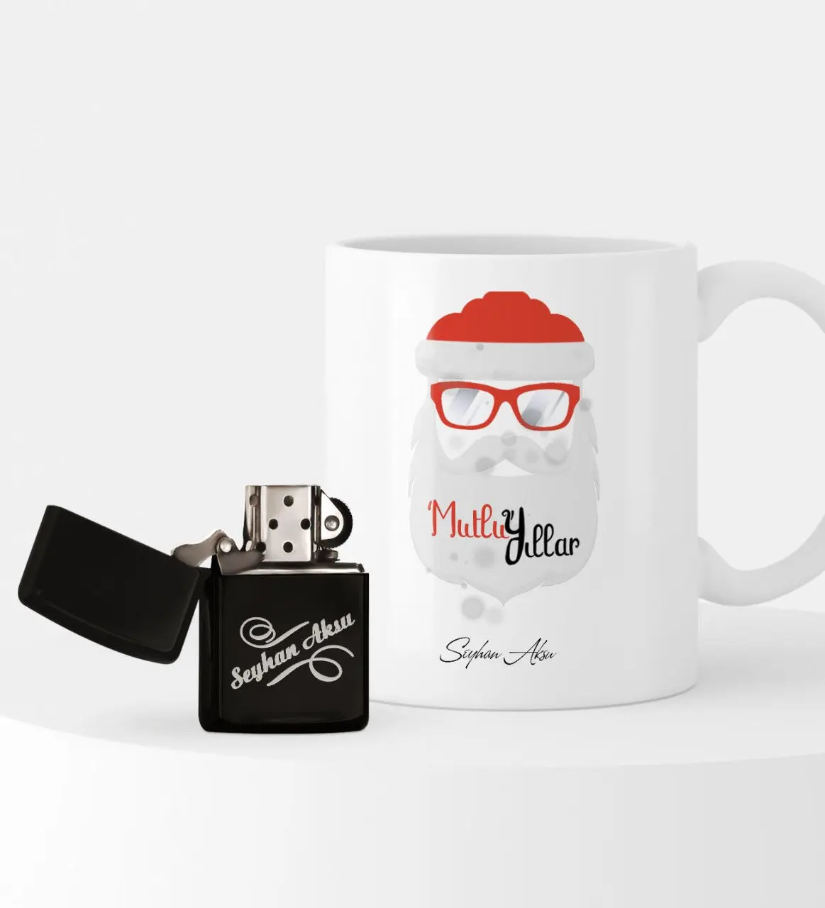 

Personalized Christmas Christmas Santa Claus Theme Lighter and Mug Set-2