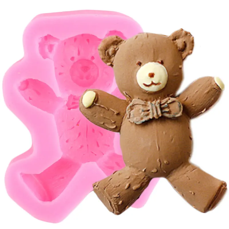 3D Медведь серии дневной глины смолы формы помадки детские инструменты для