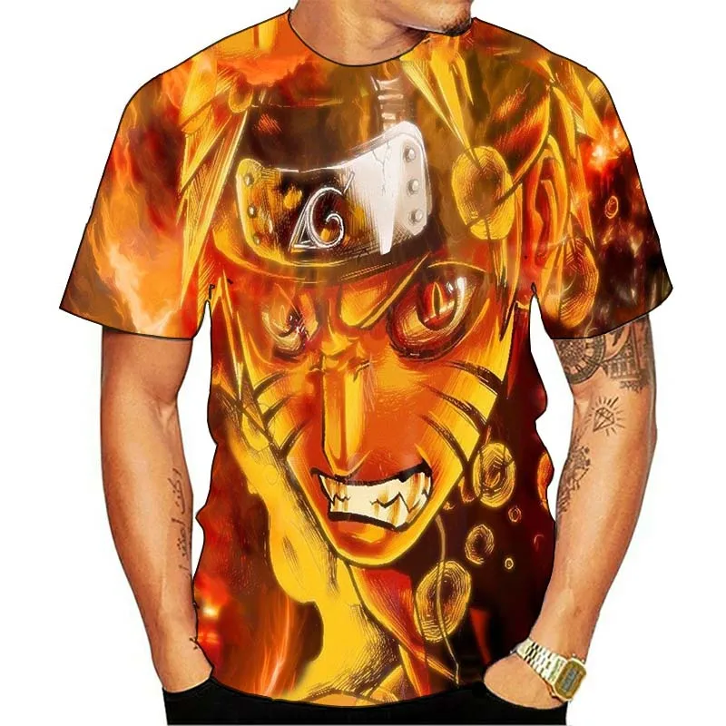 

Summer anime men and women T-shirt Naruto 3D printing fashion cartoon short-sleeved sports breathable top 110-6XL
