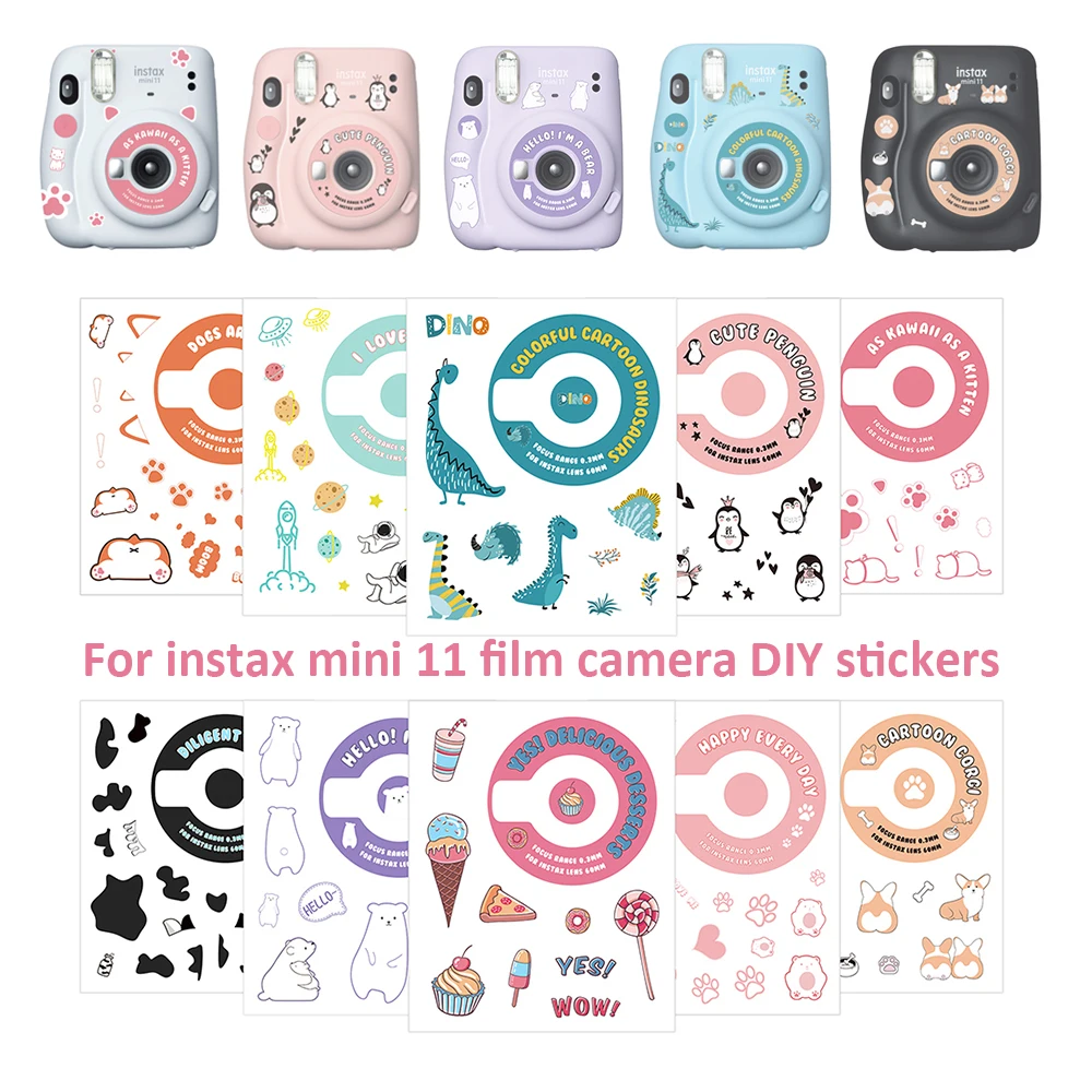 

5 шт различных узоров декоративного творчества DIY наклейки для Fujifilm Instax Mini 11 корпус камеры