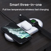 3 in 1 wireless charger fast charge for iphone apple watch airpods pro samsung huawei xiaomi portable wireless charger
