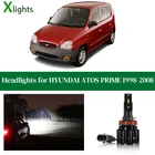 X светильник s для HYUNDAI ATOS PRIME 1998-2008, светодиодный ная лампа для фасветильник ближнего и дальнего света, лампа 12 В, фара, аксессуары для автомобисветильник, запчасти