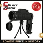 Монокулярный телескоп 40X60, широкоугольный HD призматический прицел с ночным видением и компасом, уличный портативный телескоп с зажимом для телефона