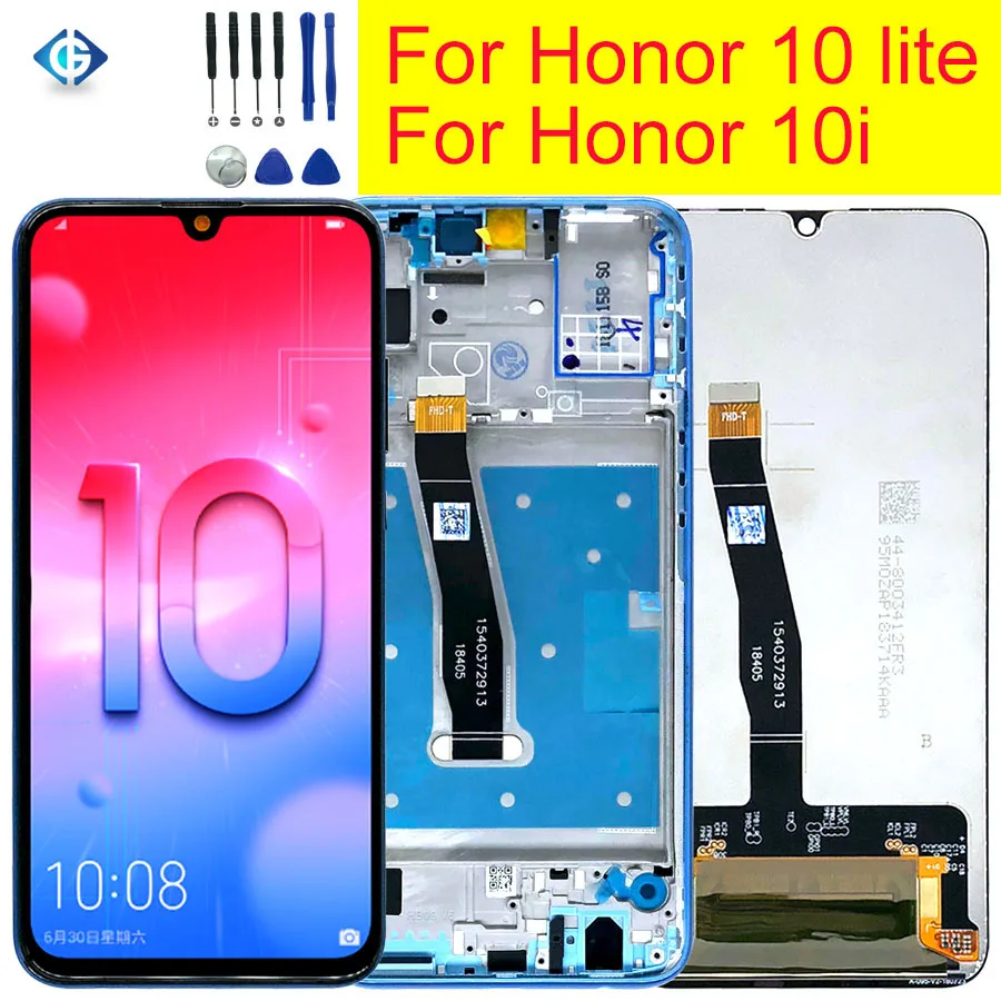 6,21 ''Полный ЖК-дисплей для huawei Honor 10 lite, сенсорный ЖК-дисплей в сборе для huawei Honor 10 lite/Honor 10i, полный ЖК-экран