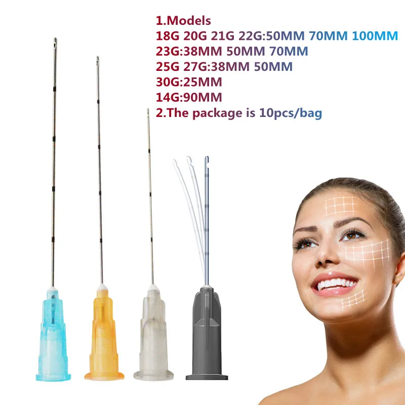 10 шт./коркор. Корейская канюля с тупым кончиком для мочевой кислоты 18 г 21 25 27 30