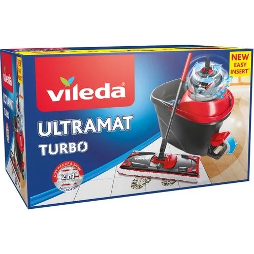 Vileda Ultramat Turbo 2 в 1 набор для очистки Премиум педаль сжатие камеры вода фонарик