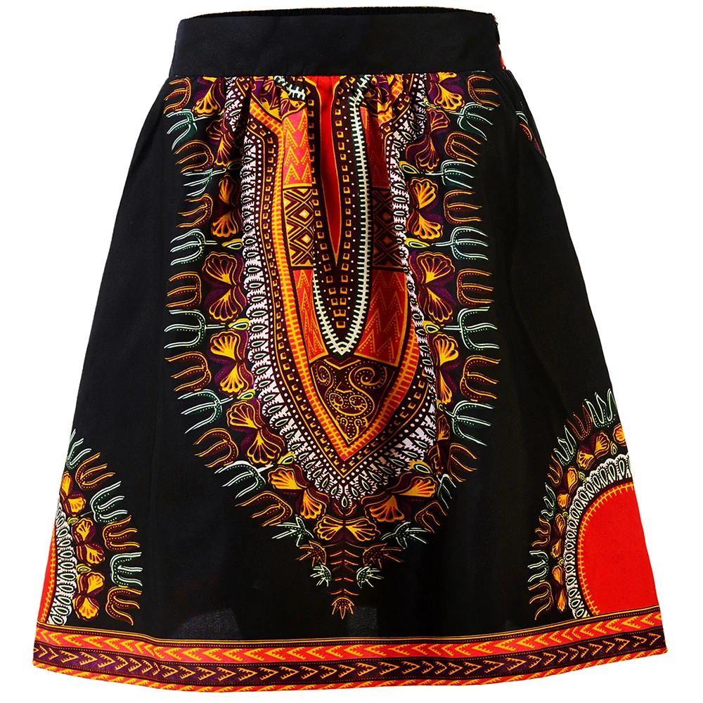 

african clothes for women fashion mini skirt ankara print skirt waist elastic skirt Casual skirt African dashiki clothes