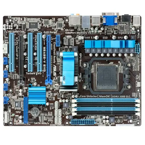 ASUS M5A88-V EVO Socket AM3 + DDR3 RAM 16GB AMD 880G 2 × PCI-E X16 USB3.0 SATA 3 ATX Placa-мама | Компьютеры и офис