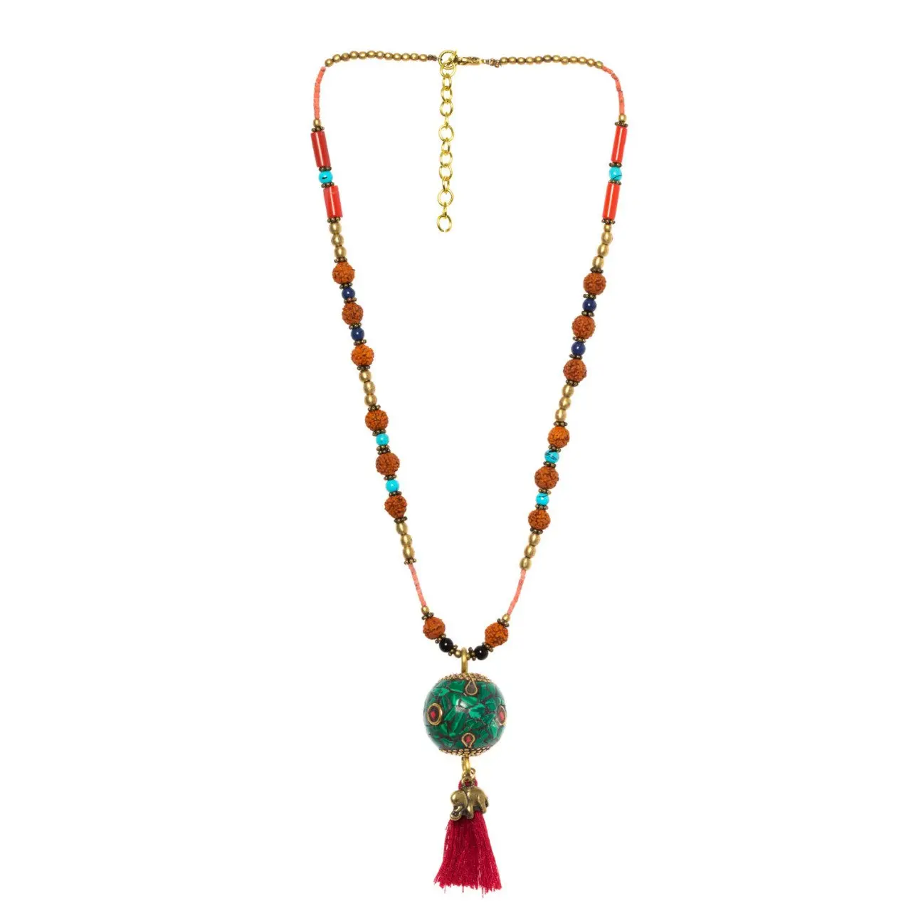 

Всесезонное оригинальное ожерелье ручной работы в этническом стиле из натурального камня-K7