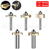 14 12 shank tct tungsten carbide tipped biscuit jointer router bit with bearing guided t slot slotting rabbeting cutter cnc