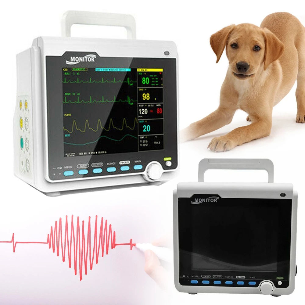 Ветеринарный пациентный монитор CMS6000VET 6 параметров ЭКГ RESP SpO2 PR NIBP сердечный ритм