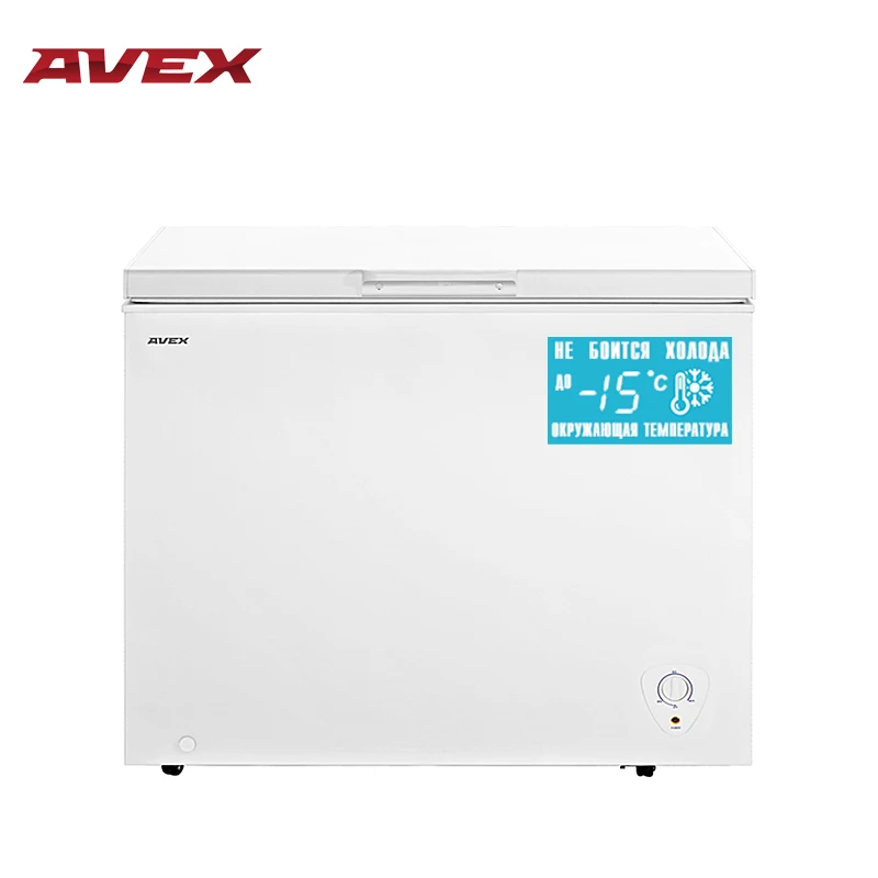 Морозильный ларь AVEX CF-320, обьем 295л, класс А+, 1 корзина, замок, 18кг/сут, сохранение холода 34ч, зимняя защита, индикация повышения температуры