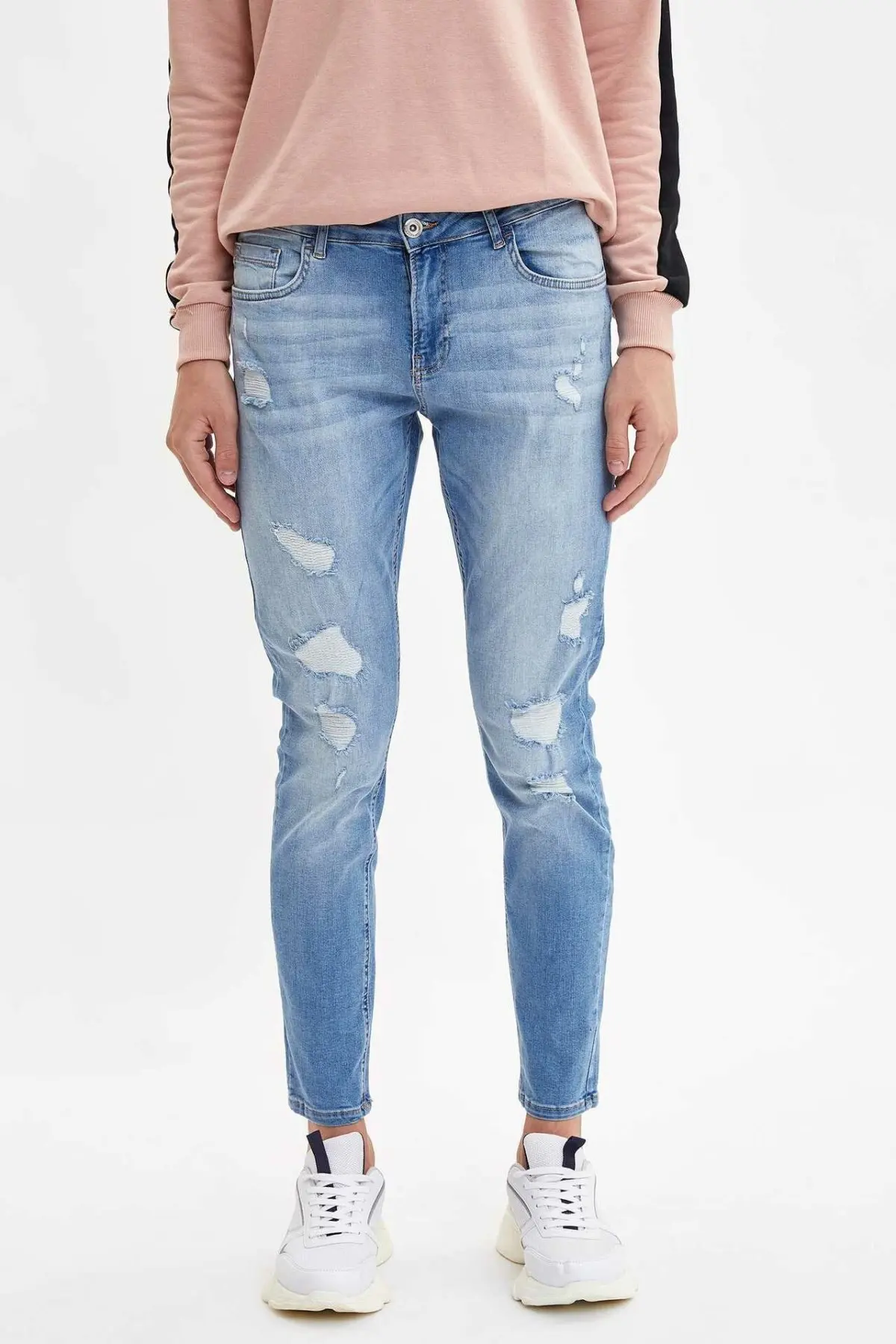 DeFacto модные мужские брюки Высокое качество Мужские повседневные Изношенные