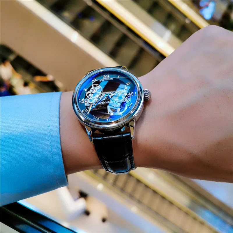 Мужские автоматические механические часы с турбийоном AOKULASIC