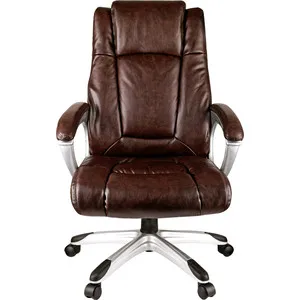 Кресло руководителя Helmi HL-E09 Capital экокожа коричневая | Мебель