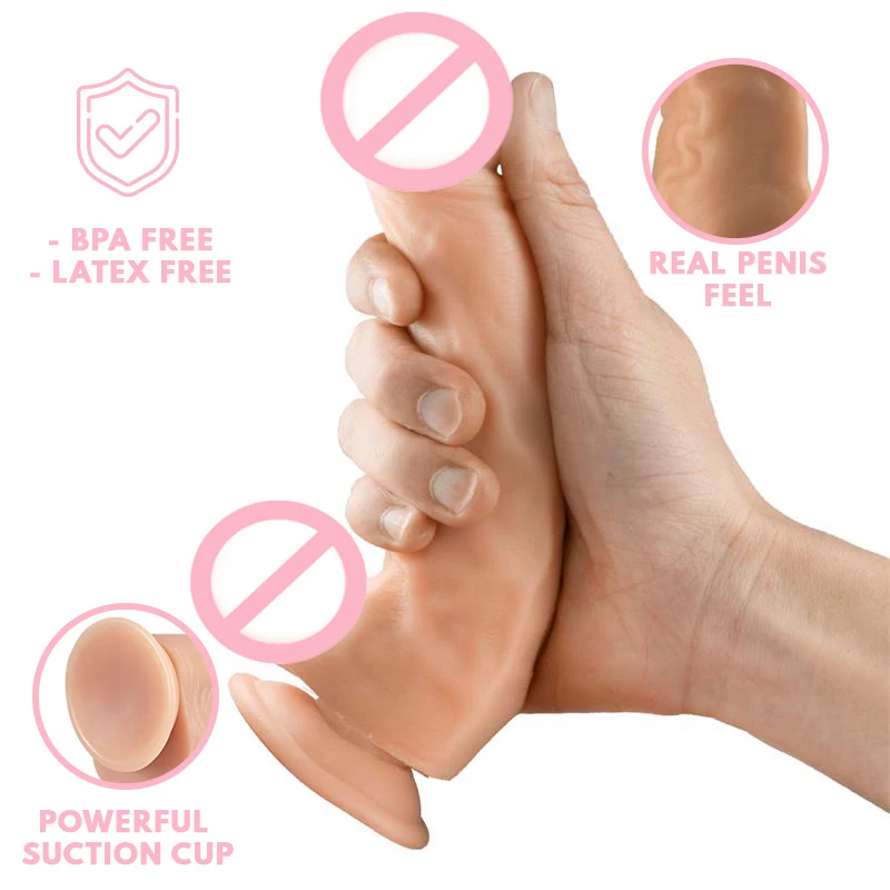 Замечательный реалистичный ДИЛДО с присоской Реальный чувственный пенис для женщины Эротическая секс-игрушка для душа Женский анальный мастурбатор Гей магазин.