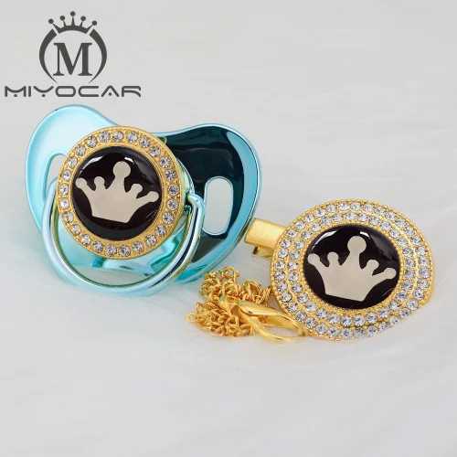 GCR-10 0-6M MIYOCAR, 7 цветов, корона, прекрасная, красивая, золотая, блестящая, Соска-пустышка, клипса, BPA бесплатно, пустышка, блестящая, уникальный дизайн, GCR - Цвет: GCR-10 0-6M