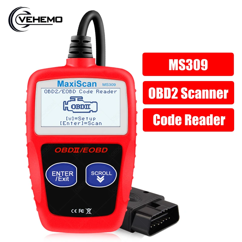 

Сканер автомобильный MS309, OBD2, считыватель кода автомобиля MS 309, автомобильный диагностический инструмент, OBD 2, считыватель кода двигателя ав...