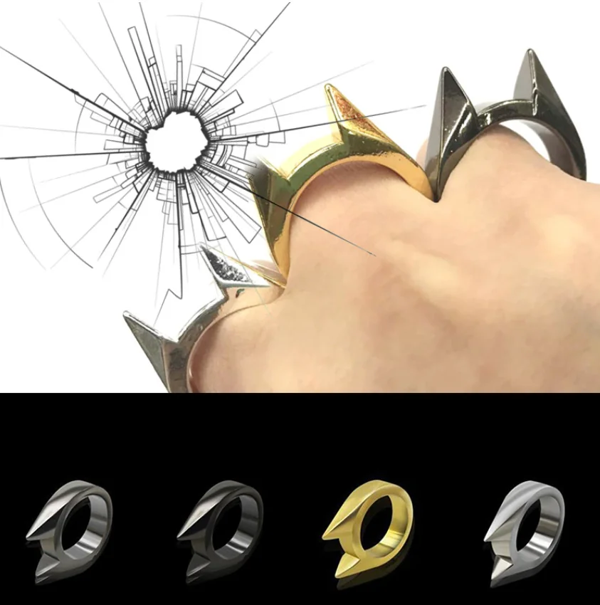 

Self-Defense Rings For Women Man Metal Multifunctional Knuckle Cat Ear Shape Attack Rings Jewelry Accessories Girlfriends Gift