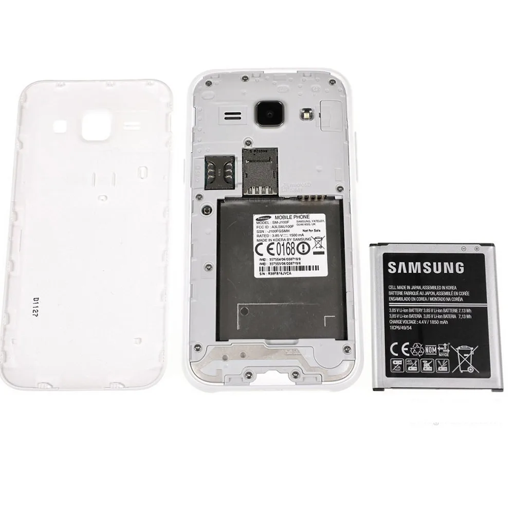 original unlocked samsung galaxy j1 j100 4 3 inches dual core 4gb rom 5mp camera dual sim android mobile phone refurbished free global shipping