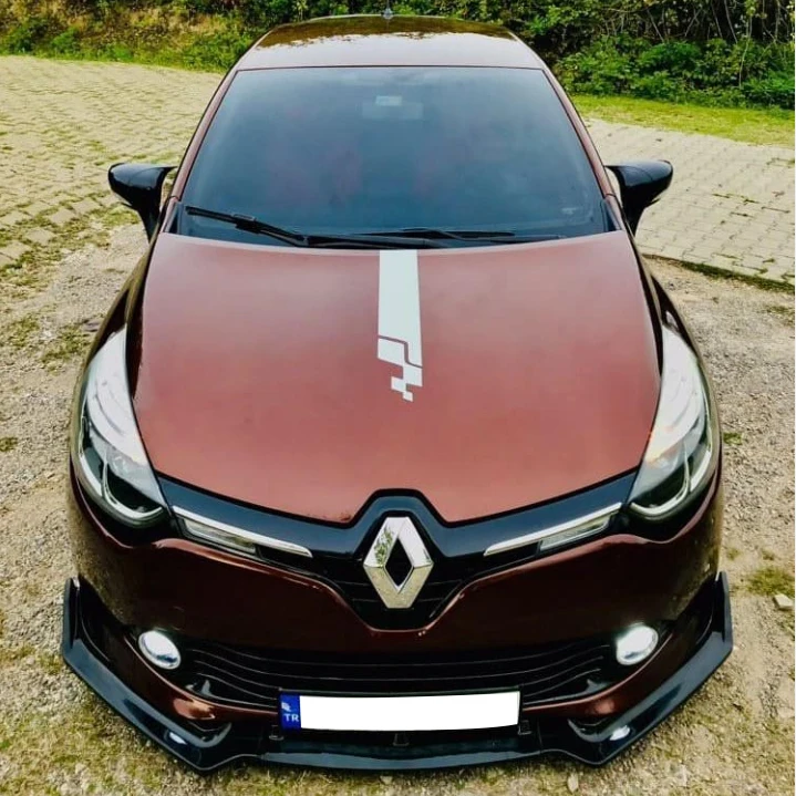 Аксессуары для Renault Clio 4 2012 2013 2014 2015 2016 2017 2018 накладка на передний бампер