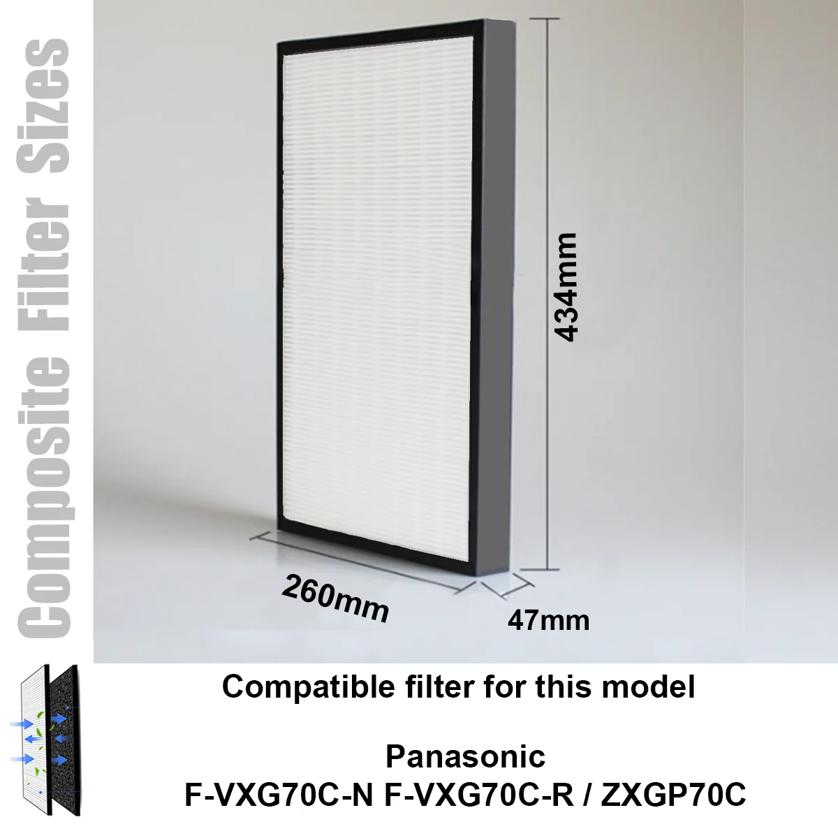 Panasonic F VXG70C N R / ZXGP70C очиститель воздуха совместим с угольным Hepa комбинированный