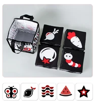 baby toys cloth book for 0 12 newborn cute animal fruit black and white cognition book montessor early educational set for child