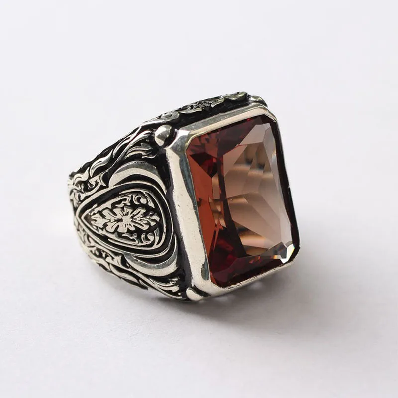 

Handmade Sultanite Man Silver Ring,Sultanite Rectangular Silver Men Ring, Silver Man Ring, 925 Sterling Silver,color changing