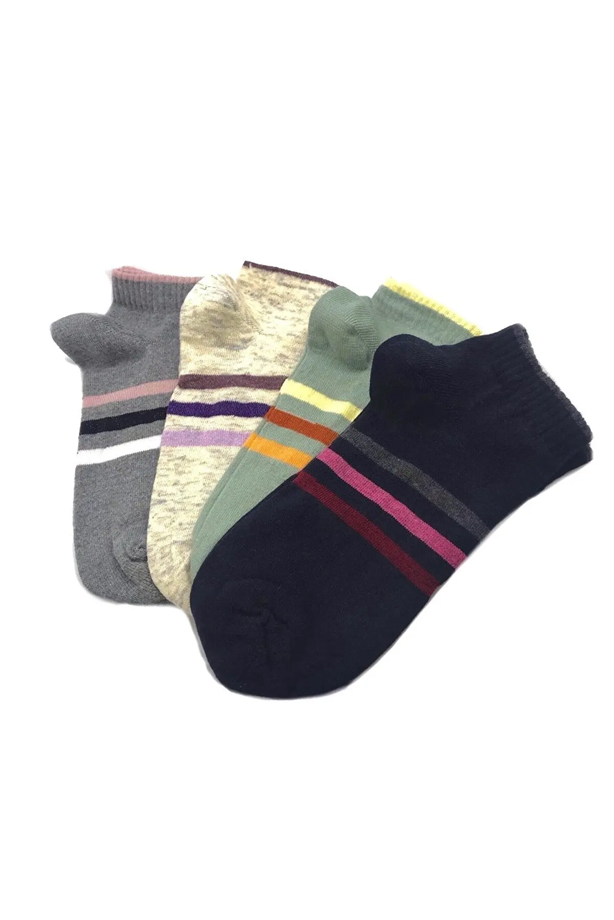 

Women's Colorful 4 Pack Booties Socks
