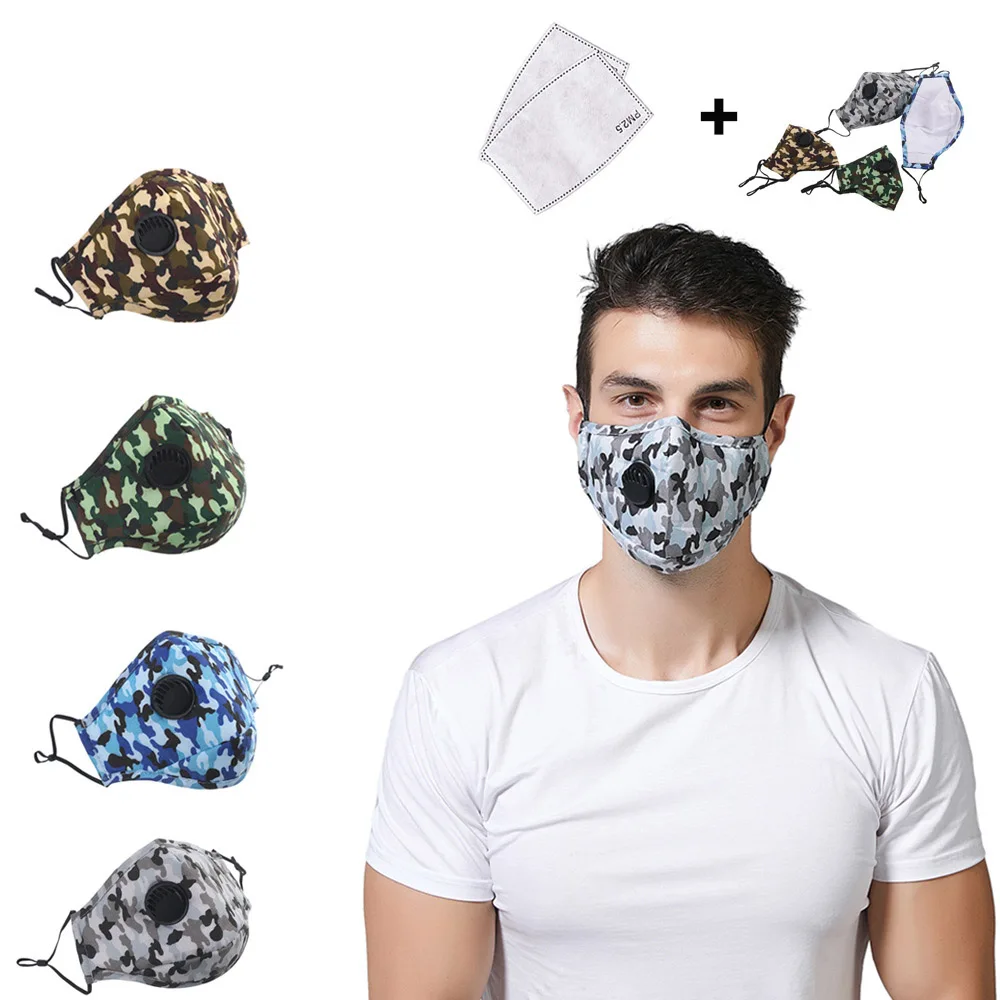 Тактическая камуфляжная хлопковая маска с принтом Пылезащитная дышащая