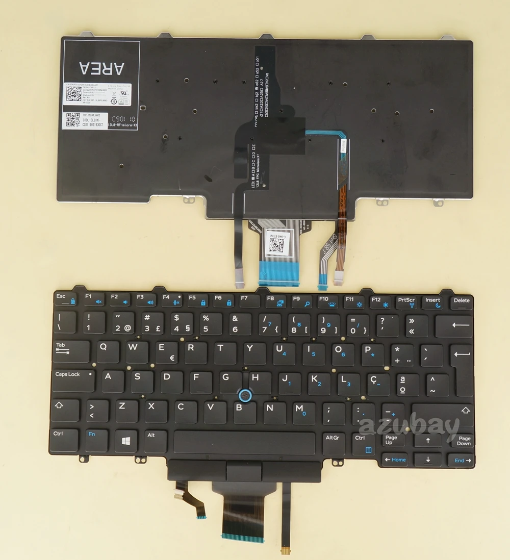 Португальский PT Клавиатура для ноутбука Dell Latitude E5450 5450 E5470 5470 5480 5488 5490 5491 5495 E7450 E7470