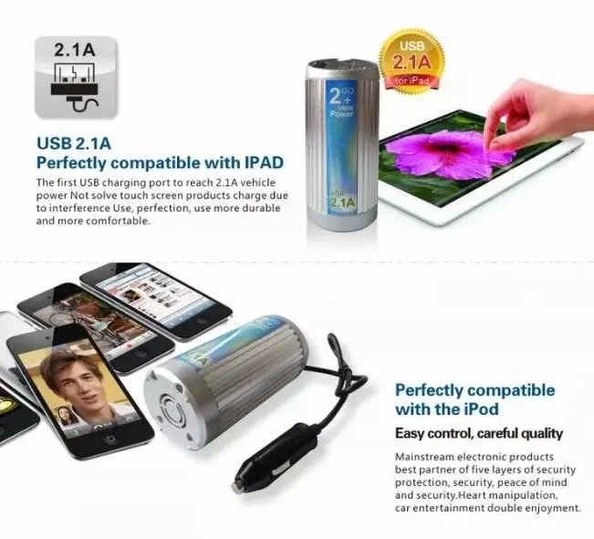 Инвертор с USB 2.1A 12 В до 220 150 Вт|Инверторы для авто| |