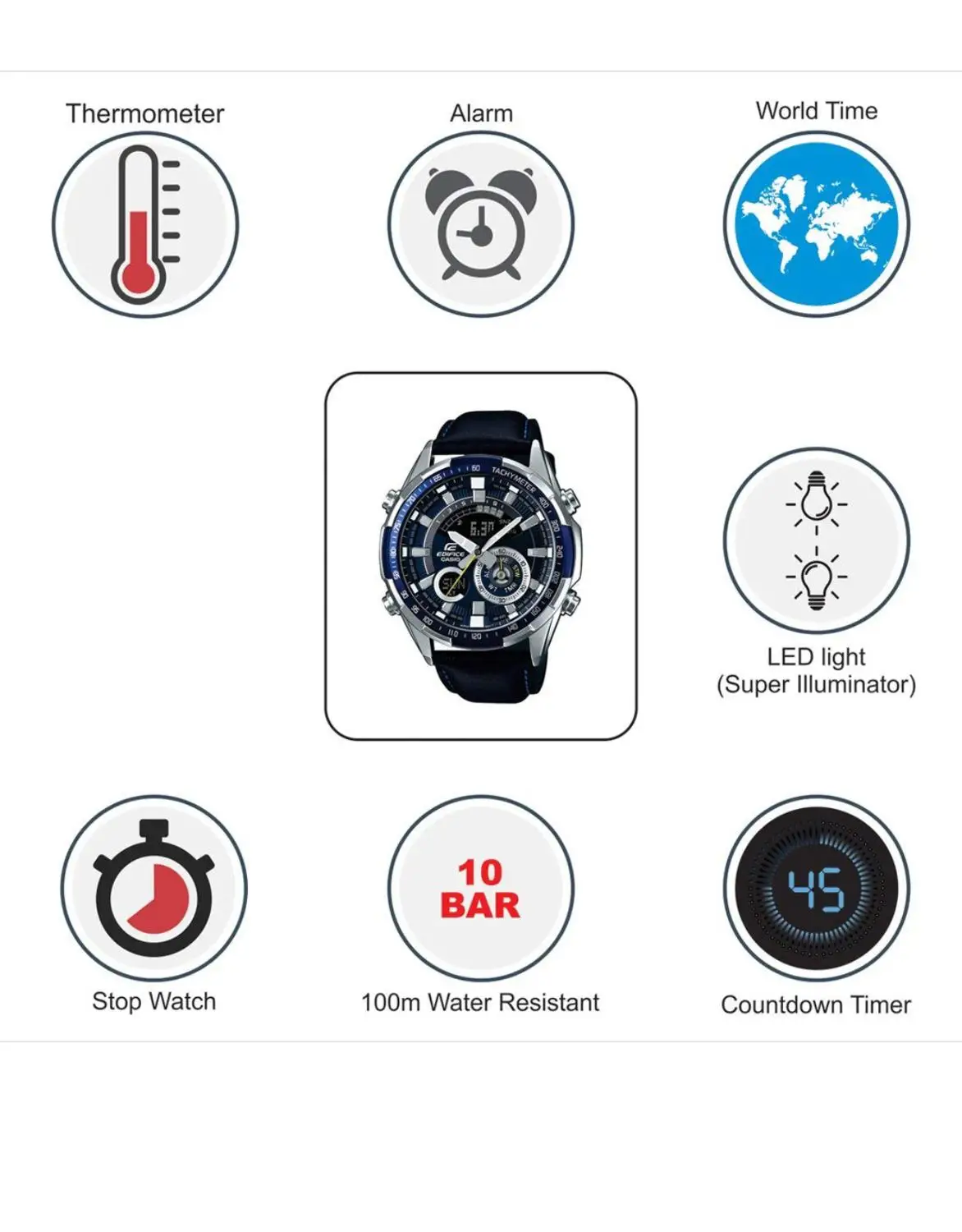 Casio Edifice мужские часы брендовые Роскошные Кварцевые водонепроницаемые