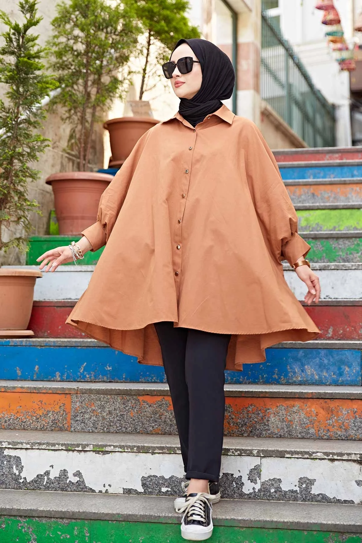 Ladies Temporary Shed Tunic Summer Spring 2021 ladies muslim clothes shirt for woman blouse casual long sleeve