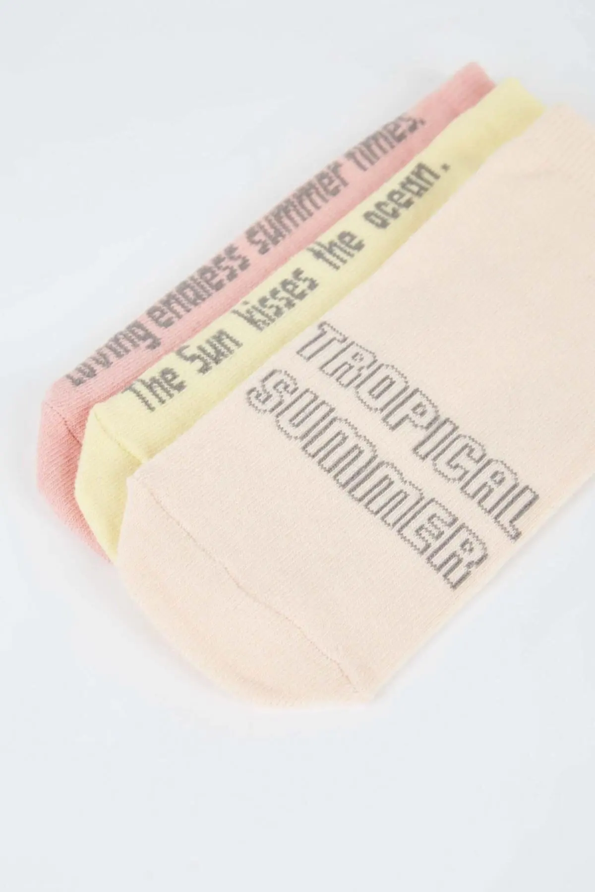 Women's Cotton Multicolored 3 Piece Short Socks