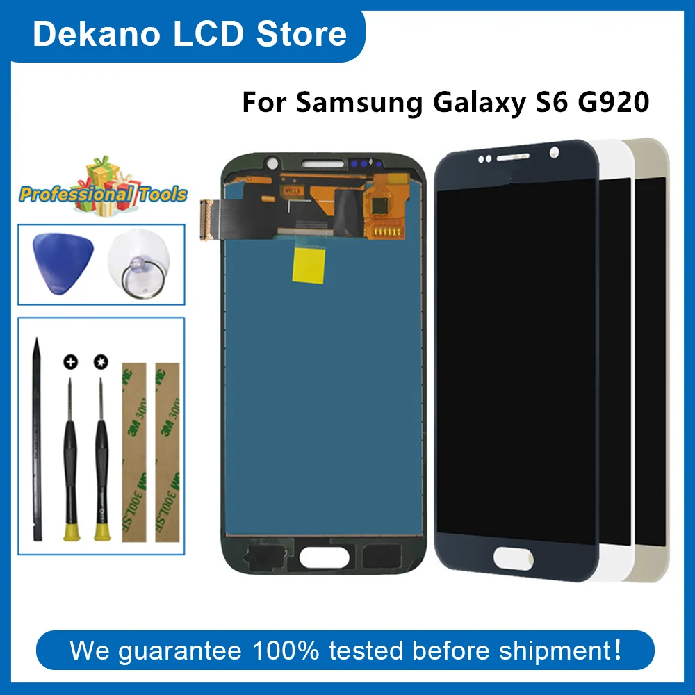 Для SAMSUNG GALAXY S6 G920 SM-G920A SM-G920T SM-G920F SM-G920G SM-G920FD ЖК-дисплей сенсорный экран дигитайзер