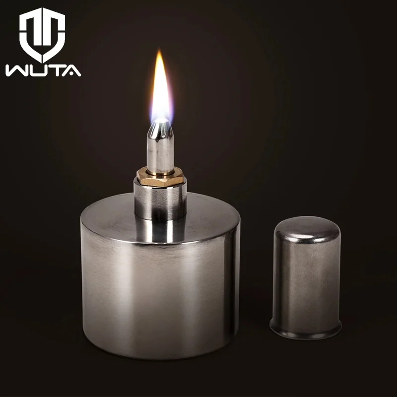 

WUTA 200ml Stainless Steel+Brass Alcohol Burner Biology Chemistry Dental Lab Lamp With Wick Leather Craft Work Heating Tool Safe