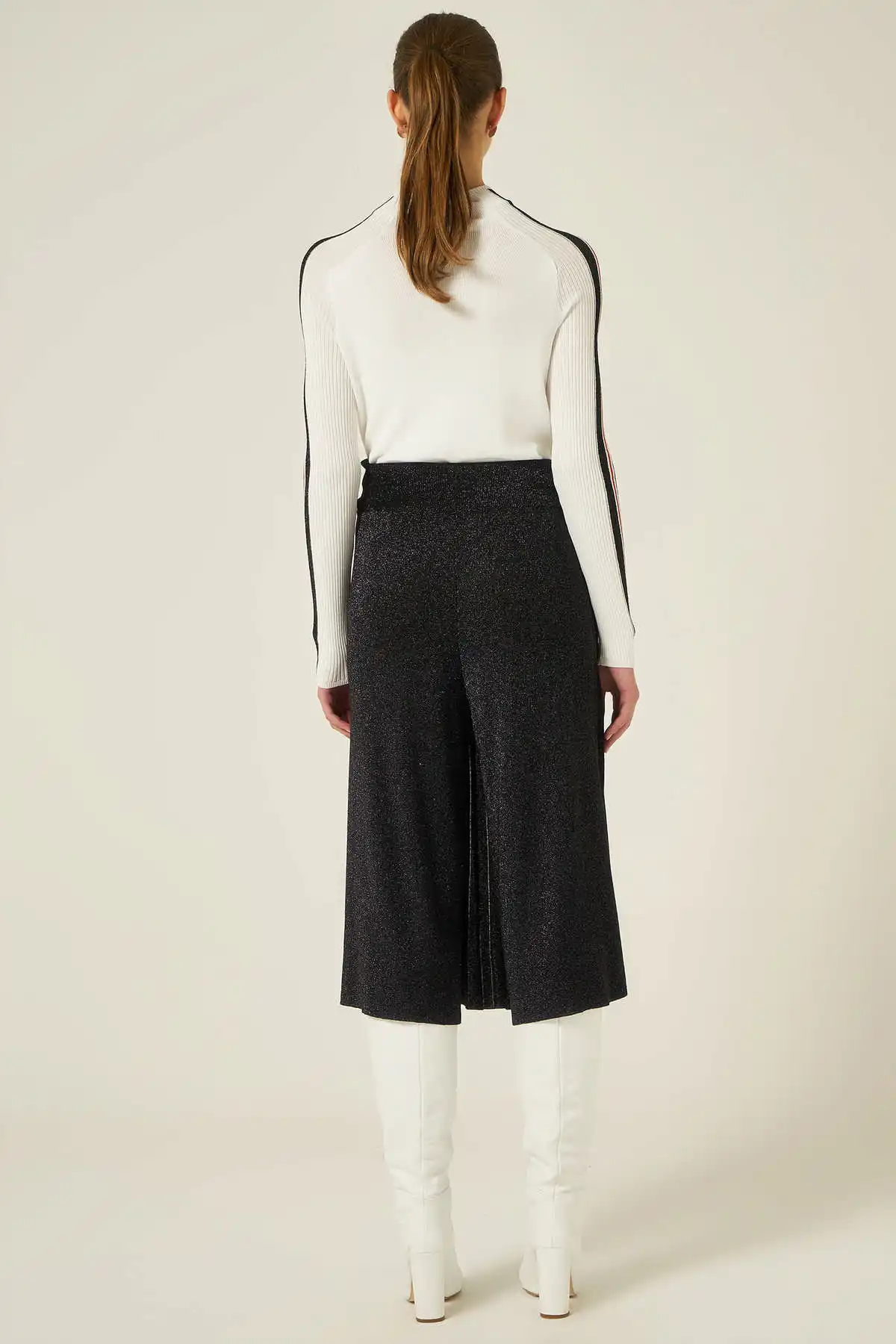 Joinus/трикотажные брюки для девочек с эластичной резинкой на талии юбка люрексом со складками Цвет