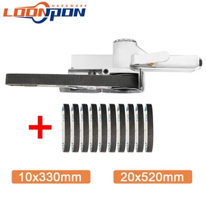 38-дюймовая ленточная шлифовальная машина, шлифовальная машина с шлифовальными лентами для воздушного компрессора, шлифовальная полировка 10x330 мм 20-520 мм