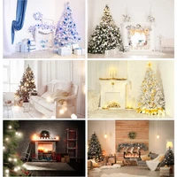 vinyl custom christmas day photography backdrops prop christmas tree fireplace photographic background cloth 21710chm 016