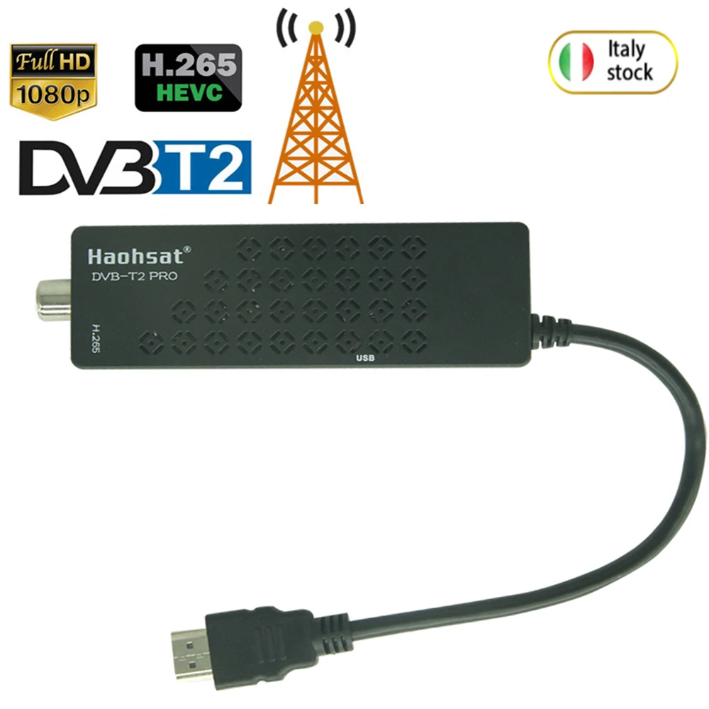 

Haohsat DVB T2PRO Итальянский Русский цифровой ТВ тюнер T2 итальянский ТВ-приставка Hevc 10 бит Wi-Fi H265 цифровой ресивер