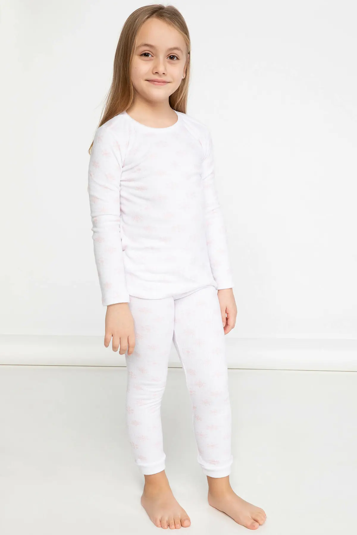 Дефакто повседневные трикотажные пижамы для девочек детская хлопковая удобная