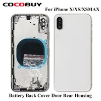 mobile phone rear housing for iphone x xs xsmax battery back cover glass wiht sim tray middle frame repair tools refurbish parts