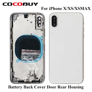 mobile phone rear housing for iphone x xs xsmax battery back cover glass wiht sim tray middle frame repair tools refurbish parts free global shipping