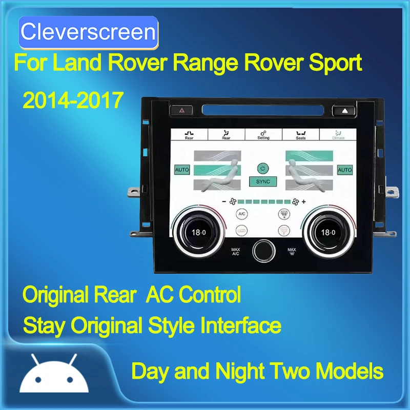 Сенсорный автомобильный монитор для Land Rover Range Rover Sport 2014-2017 Android автомобильное радио Панель кондиционера Кондиционер комплект передних ковриков ева land rover range rover vogue 2002 2014 красный кант vicecar