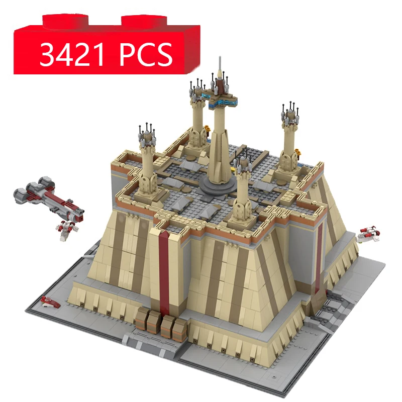 

THE JEDl TEMPLE House Building Blocks Church Architecture Modular Bricks Star Movie MOC Constructor Toys for Children Gifts