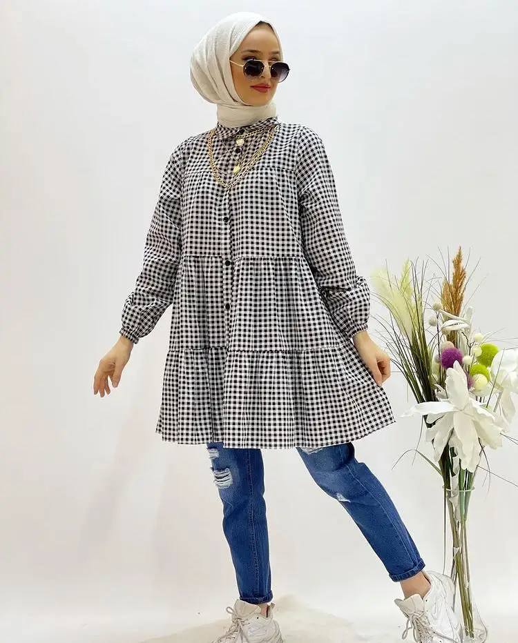 

Female daily use suitable square floor floor tunik tunic muslim islamic clothing