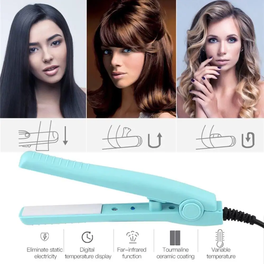 Портативная Мини электрическая шина плоская железная керамическая плойка для