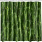 Бамбуковые стебли ветви узор Тропические экзотические растения мирный желтый зеленый фон тема дикой природы душевая занавеска
