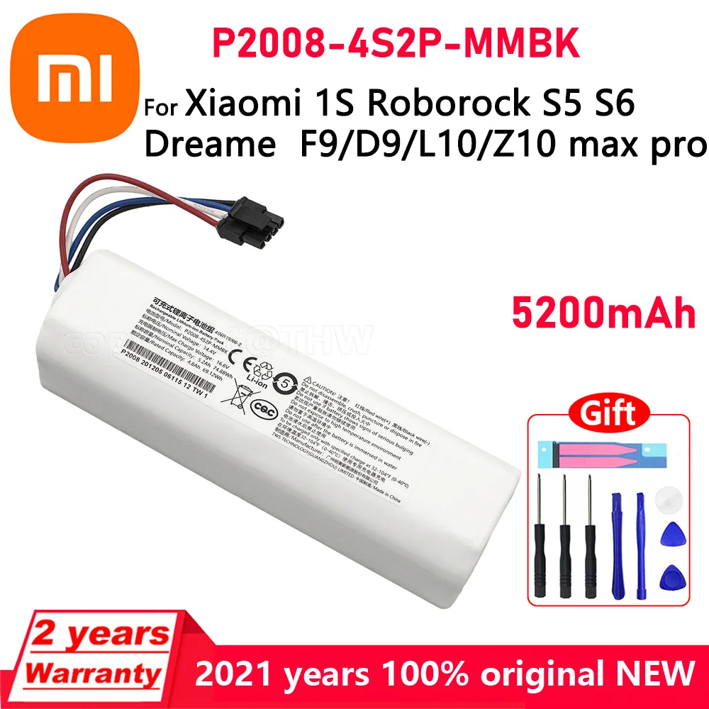 

Xiaomi P2008-4S2P-MMBK Аккумулятор оригинальный для Mijia Dreame F9 / D9 / Bot L10 Pro Roborock S5 Sweep Robot Battery Batteries